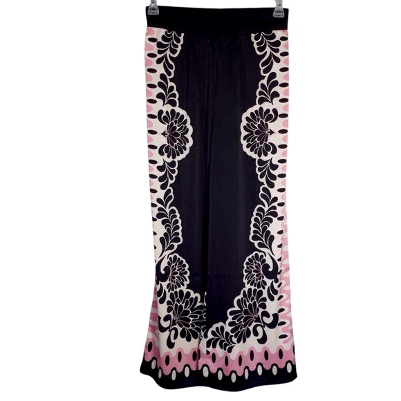Rachel Zoe Wide Leg Palazzo Pants Silky Fabric High Rise Floral Size Small - Picture 2 of 9